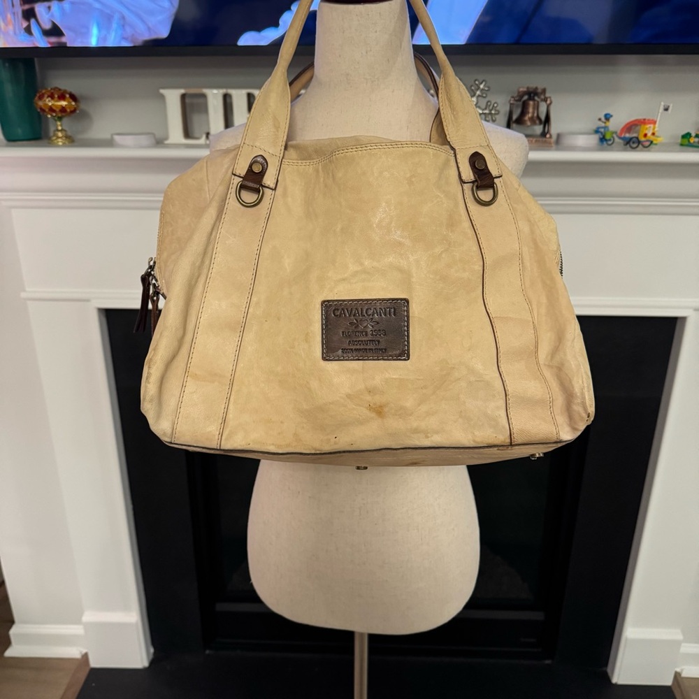 🤍 Cavalcanti Florence 1958 Genuine Leather Satchel – Made in Italy 🤍